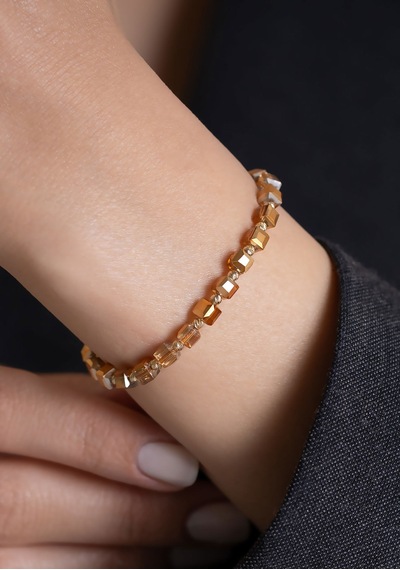 14 Ayar Altın Gold Dorika İpli Bileklik Sarı Altın