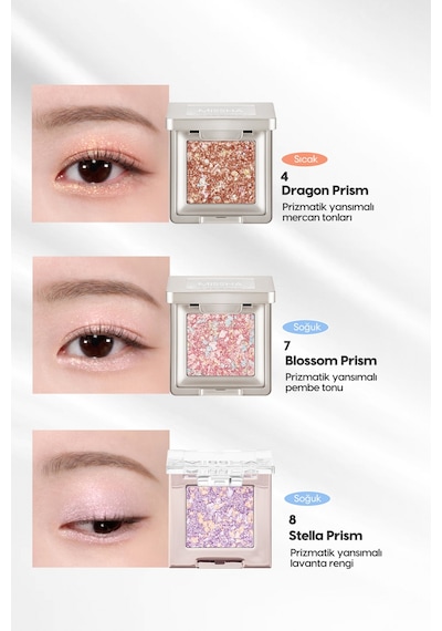 Topaklanmayan, El Yapımı Glitter Far Modern Shadow Glitter Prism No.3 Ultimate Prism 03