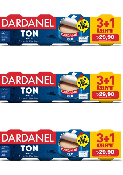 Dardanel Ton Balığı 4 x 75 G  3'Lü Paket