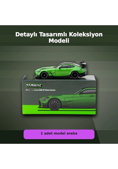 Eco Lounge 1/64 Ölçekli Mercedes-benz Amg Gt Black Series Yeşil Model Araba