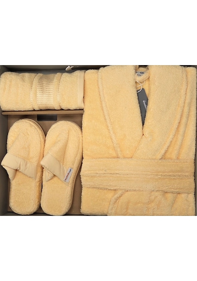 Özdilek Colourist B.sarısı Kişisel Banyo Bornoz Seti L Beden Sarı