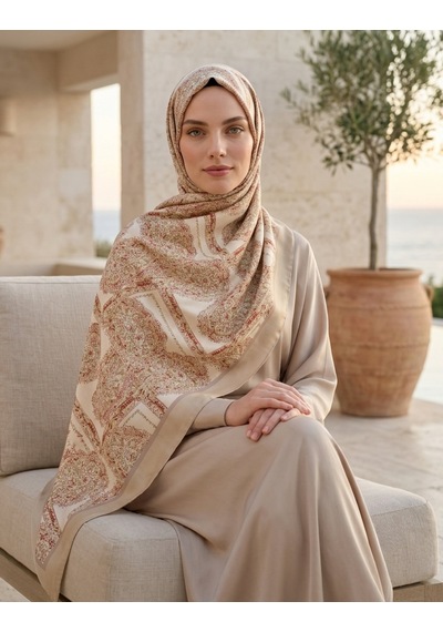 Moda Nuda Iconic Lema Şal Bej Zarif Ve Modern