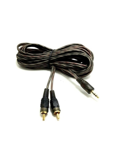 Rose 2Rca-3.5Mm 1.5Mt Stereo Gold Aux Silikon Kablo
