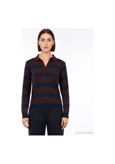 Yargıcı Regular Polo Yaka Uzun Kol Kazak 26kktr2099x 003 Kahverengi