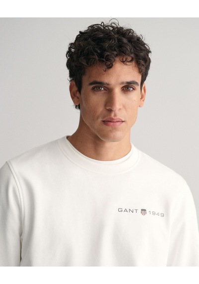 Gant Erkek Sweatshırt 2003243-113 2003243-113 Beyaz Beyaz
