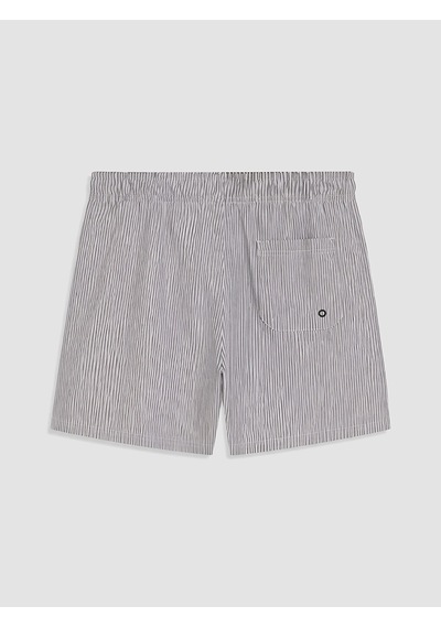 Lcw Swımwear Siyah Kısa Boy Çizgili Erkek Deniz Şortu