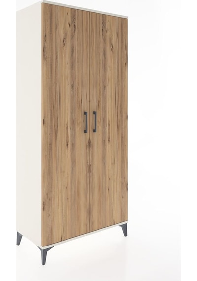 Hyperion Dolap 3 Raflı 2 Kapaklı Tek Askılı 88x44x195 Aytaşı-çam Aytaşı