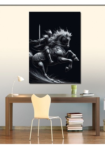 Kanvas Tablo Kara Şövalye 100cmx140cm