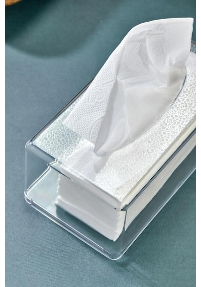 Vivart Üstü Desenli Clear Peçete Organizeri Z Peçetelik Şeffaf 22 X 12 Diğer