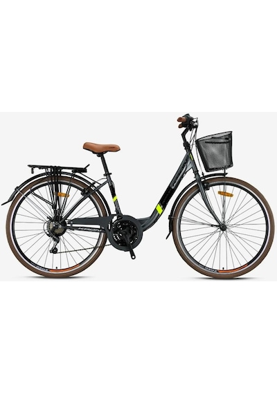 Kron Tetra 3.0 - 26" City Bike - 15' - 21 Vites - V.b. - Mat Füme-siyah/neon Sarı Füme - Gri - Neon Sarı Kron Tetra 3.0 - 26" City Bike - 15' - 21 Vites - V.b. - Mat Füme-siyah/neon Sarı Füme - Gri - Neon Sarı