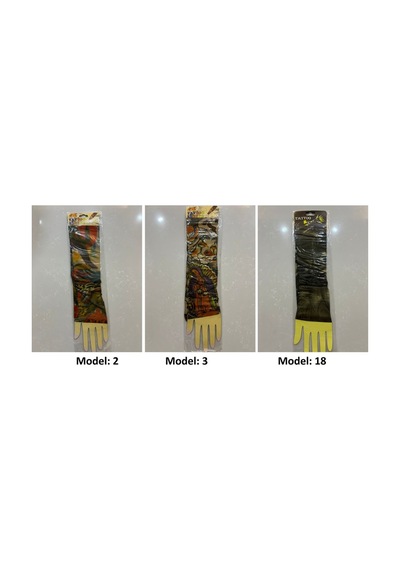 Giyilebilir Dövme 3 Çift 6 Adet Kol Çorap Dövmesi Sleeve Tattoo Set12