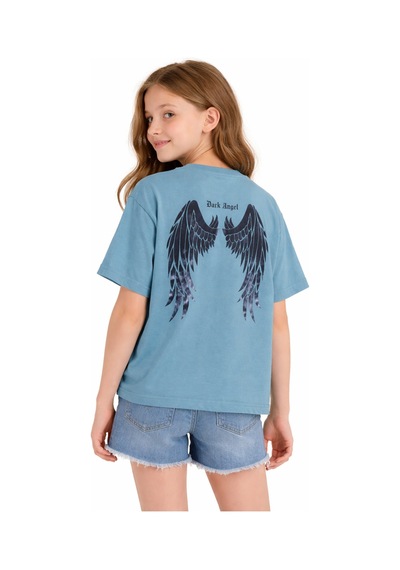 İrem Çocuk Giyim Kız Çocuk Önü Dark Angel Yazılı Sırtı Melek Kanatlı Yeşil Renk Oversize Kısa Kol Tişört Yeşil İrem Çocuk Giyim Kız Çocuk Önü Dark Angel Yazılı Sırtı Melek Kanatlı Yeşil Renk Oversize Kısa Kol Tişört Yeşil