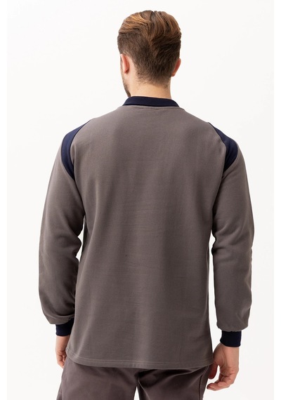 Flora Polo Yaka Sweatshirt K.gri-lacivert