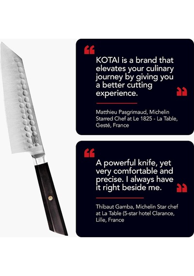 Tr Kotaı Santoku Bunka Şef Bıçağı, Saya Ve Bambu Kutulu 17 Cm Bıçak Mutfak Bıçağı Elle Dövülmüş Ve Diğer