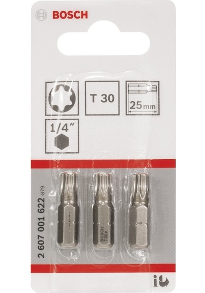 Bosch Extra Hard Vidalama Ucu T30x25 mm 3'lü - 2607001622