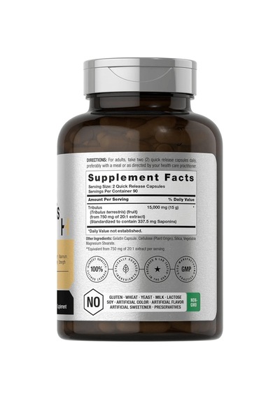 Horbäach Tribulus Terrestris 15000mg Per Serving 180 Caps