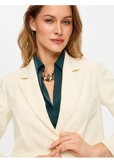 Faik Sönmez Gold Düğmeli Şık Blazer Ceket S26ckt018 Us26ckt01873 Ekru