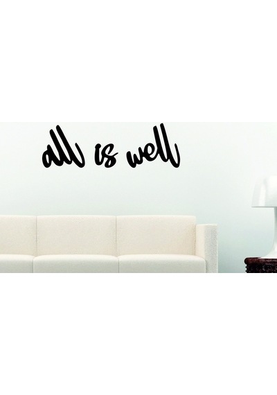 All Is Well Duvar Yazısı Ahşap Duvar Tablosu Dekoratif Duvar Süsü (512425249)