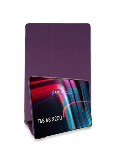 Newface - 152 - Samsung Galaxy Uyumlu X200 Tab A8 10.5 Kılıf Tablet Smart Kılıf - Csmo-tex - - Mor