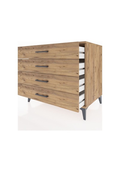 Kronos Şifonyer 4 Çekmeceli 88x59x80 Çam-çam Çam