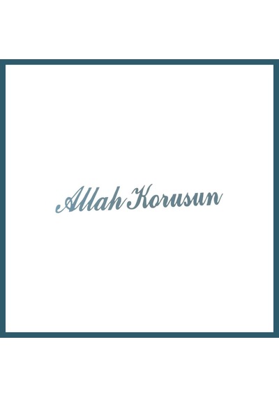 Bezos Allah Korusun Yazılı Oto Sticker Gri 14x3cm Ob Standart