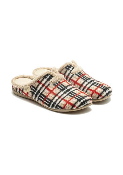 Twigy Maral Kadın Ev Terliği Ekose-bej 37/41 Bej-ekose
