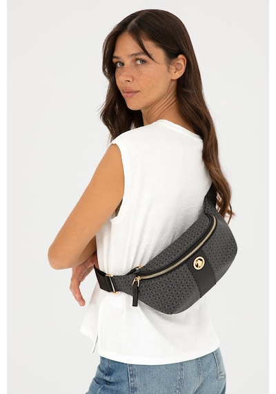 U.S. Polo Assn. Kadın Siyah Bel Çantası 50293693-VR046