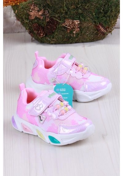 Vicco 346.p25y.177 Pembe Gelato Hafif Rahat Işıklı Kız Çocuk Ayakkabı Pembe