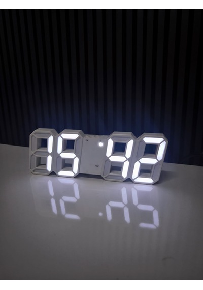 Zoko Dijital Saat 3d Dekoratif Saat-takvim-alarm Termometre 07 Beyaz