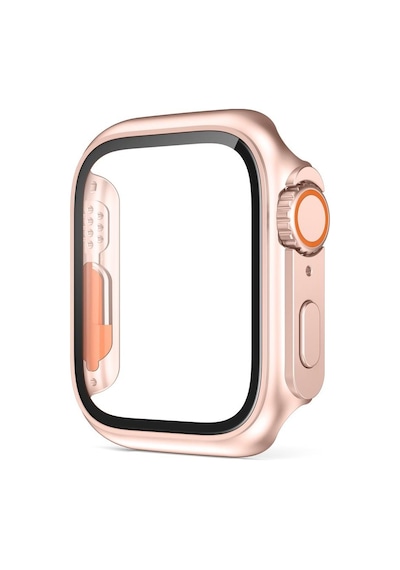 Apple Uyumlu  Watch 7 8 45 MM Ultra Görünümlü Kasa Dönüştürücü Ekran Koruyucu 25 Beyaz