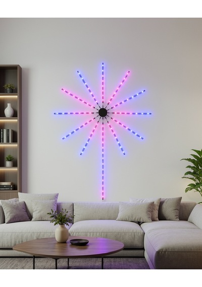 Rgb Led Duvar Lambası, İç Mekan, Telefon Kontrollü, Dekoratif Çok Renkli