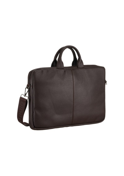 Westpolo Vegan Deri Unisex Laptop, Evrak Çantası - Kahverengi