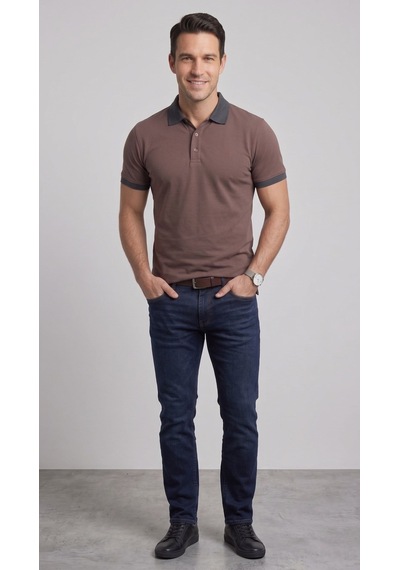 Efor Comfort Fit Rahat Kalıp %100 Pamuk Kıvrılmaz Yaka Lacivert Kahverengi Polo Yaka Tişört Ts 931 Laci-kahve Efor Comfort Fit Rahat Kalıp %100 Pamuk Kıvrılmaz Yaka Lacivert Kahverengi Polo Yaka Tişört Ts 931 Laci-kahve