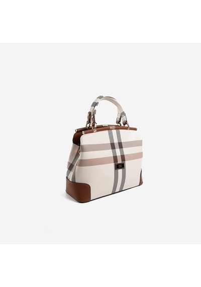 Kadın Silver & Polo Sp706-mk48 Sılver Polo El Çantası Krem-taba Krem  -  Taba