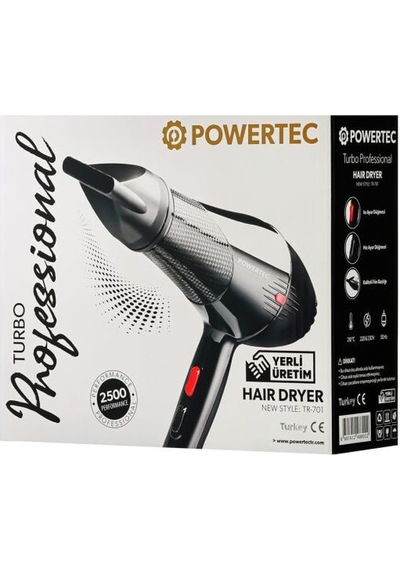 Powertec Tr-701 Saç Kurutma Makinesi - Siyah