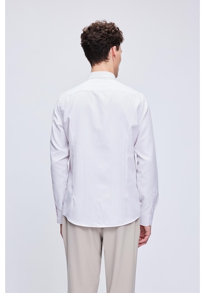 Hatemoğlu Kahverengi Comfort Fit Çizgili Pamuklu Düğmeli Yaka Uzun Kollu Casual Gömlek 24d19etc0001 105 Kahverengi Hatemoğlu Kahverengi Comfort Fit Çizgili Pamuklu Düğmeli Yaka Uzun Kollu Casual Gömlek 24d19etc0001 105 Kahverengi