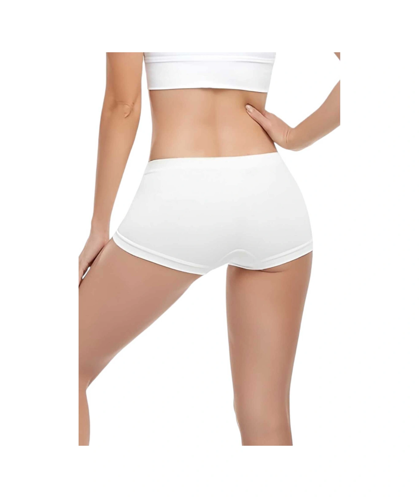 Tezzgelsin Kadın Dikişsiz Boxer 3'lü Set Beyaz