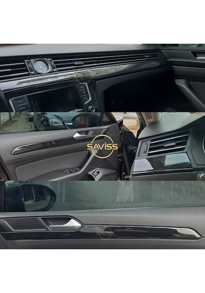 Passat B8 Parlak Siyah Full Set Trim Kaplama, Konsol Maun Kaplama  (Pianoblack)