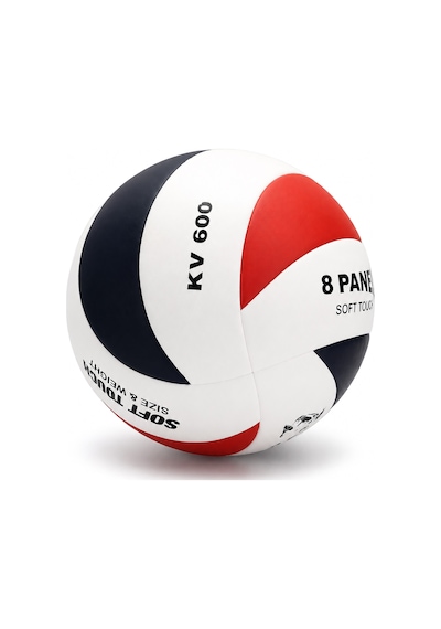 Voleybol Topu Swirl Soft Touch Yapıştırma Yumuşak Yüzey 8 Panel 5 Numara Kırmızı Beyaz Kv600