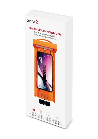 Nourthkiingdom Galaxy S23 Ultra Uyumlu Kolay Uygulama Aparatlı P-van Cam Ekran Koruyucu