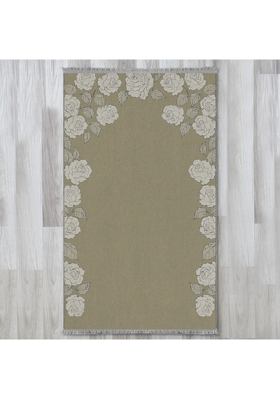 Evaşk Namazlık Dokuma Halı Kaymaz Muslumana Seccade 80 x 130 KAHVERENGİ EVAŞK412D66
