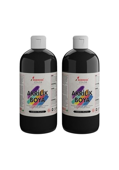 Siyah Akrilik Boya 2'li Set 2x500gr