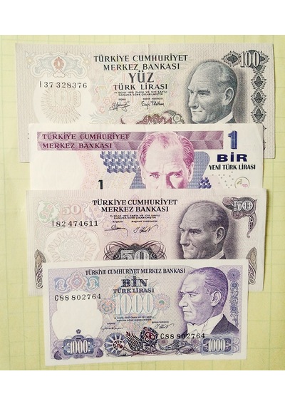 Cumhuriyet İlk Dönemi 6.7.8. Emisyon Koleksiyon Kâğıt Para. Eski Para . Set9