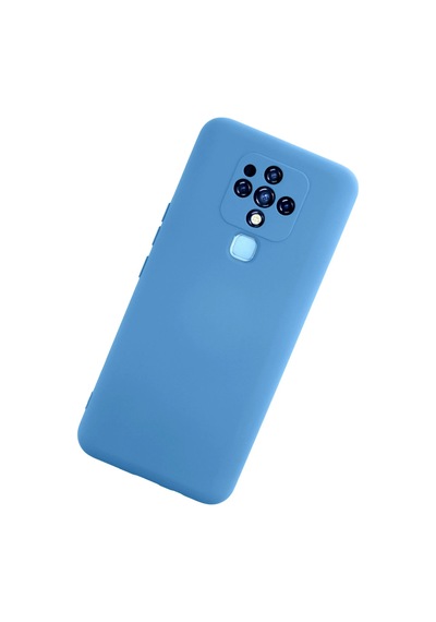 Newface - 383 - Tecno Camon 16 Kılıf Nano İçi Kadife Silikon - Csmo-tex - - Mavi