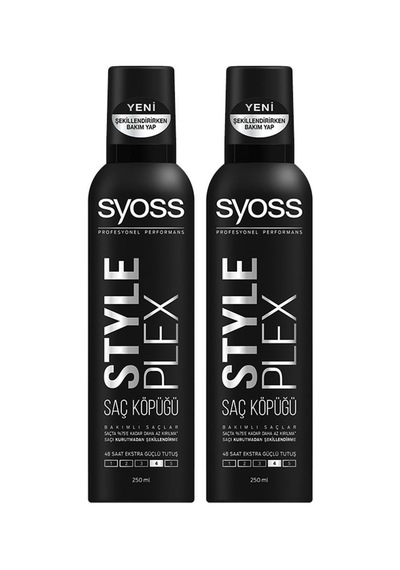 Syoss 2'li Style Plex Saç Köpüğü 250ml