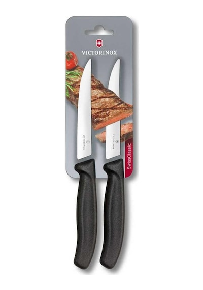 Victorinox Swiss Classic 12cm Düz Biftek Bıçağı, Siyah, Blisterli