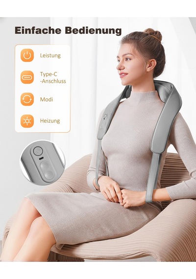 Knqze Shiatsu Masaj Aleti 4d, 2026 Isı İle Kablosuz Boyun Masajı, Geliştirilmiş Grafen Isıtma, Boyun, Omuz, Sırt İçin 4d Shiatsu Derin Yoğurma Boyun Masajı, Erkekler İçin Hediyeler, Gri Knqze Shiatsu Masaj Aleti 4d, 2026 Isı İle Kablosuz Boyun Masajı, Geliştirilmiş Grafen Isıtma, Boyun, Omuz, Sırt İçin 4d Shiatsu Derin Yoğurma Boyun Masajı, Erkekler İçin Hediyeler, Gri