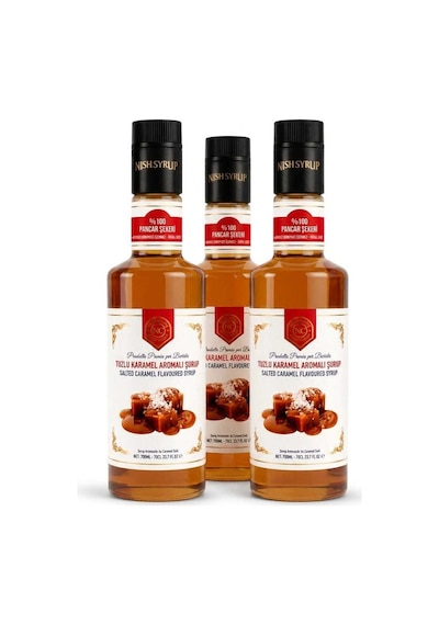 Nish Coffee Tuzlu Karamel Aromalı Şurup 3x700 Ml