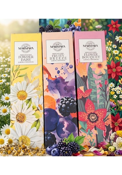 Marmara Flower Bouquet Bambu Çubuklu Ortam Kokusu Çiçek Buketi
