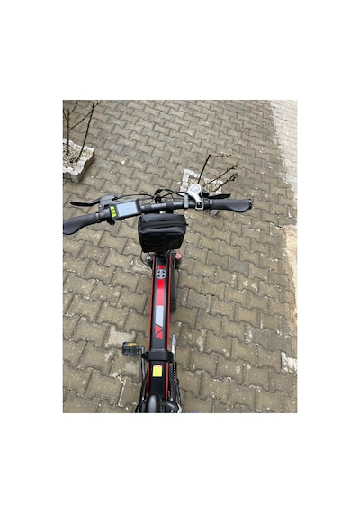 Elektrikli Bisiklet Çanta - Deri Çanta - Scooter Çanta-saklama Alanı Siyah